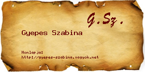 Gyepes Szabina névjegykártya