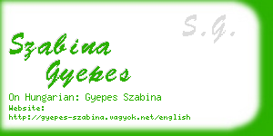szabina gyepes business card